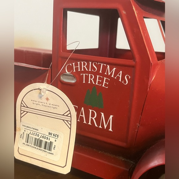 😍 3x $25 Clearance Christmas Tree Farm Truck Happy Holidays Planter - Picture 8 of 8